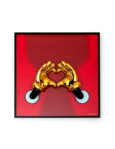 Wall He-Art Pop Art Decorative Painting Gold/Red