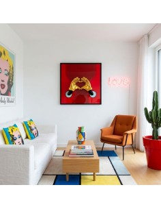 Wall He-Art Quadro Decorativo Pop Art Gold / Red 2