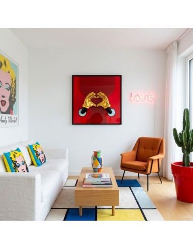 Wall He-Art Quadro Decorativo Pop Art Gold / Red
