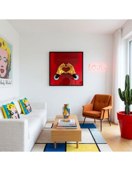 Wall He-Art Quadro Decorativo Pop Art Gold / Red