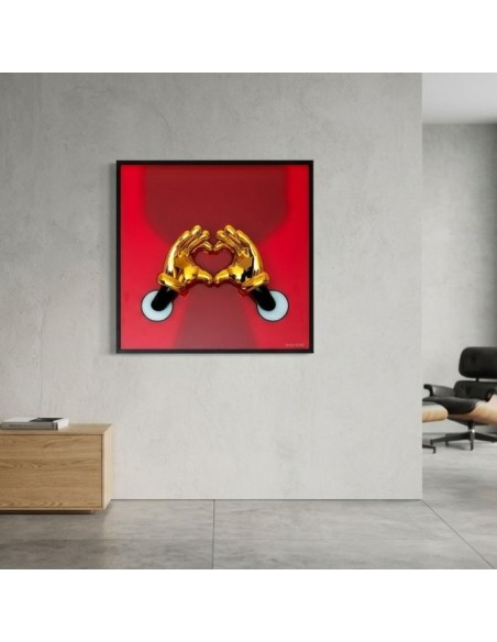 Wall He-Art Pop Art Decorative Painting Gold/Red