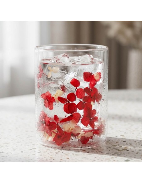 Set 6 Bicchieri in Vetro Borosilicato Flovers Onlylux