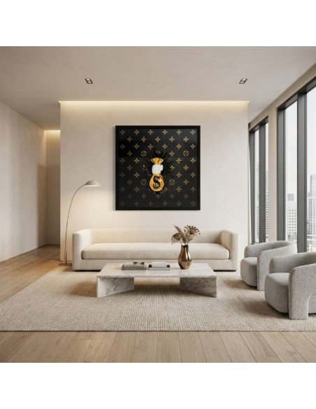 Money Bag Luxury Pop Art Decorative Panel
