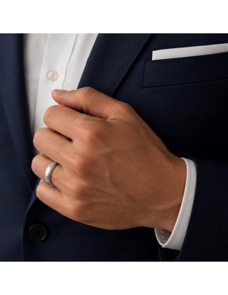 925 Sterling Silver Ring with Silk Effect 