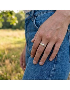 Hammered 925 Sterling Silver Ring  2