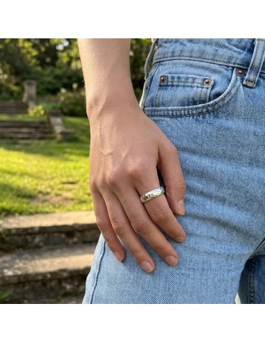 Großer Ring aus Gehämmertem 925er Sterlingsilber