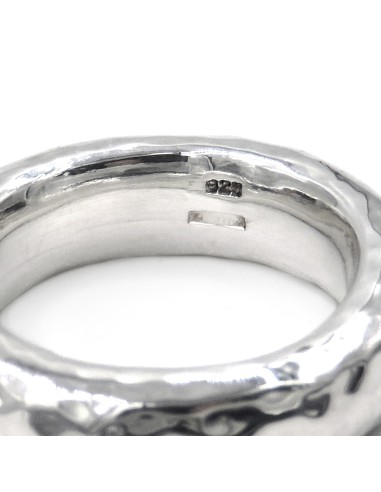 Anello Fedone in Argento 925 Martellato