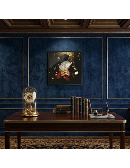 Dream Big Gold Money Rain Quadro Decorativo 