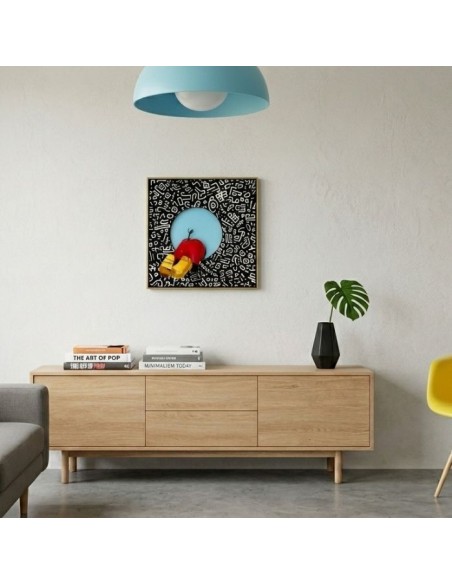 Topofthepops Doodle Black and White Quadro Decorativo Pop Art 