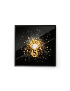 Geldsack-Feuerwerk Dekoratives Pop-Art-Paneel