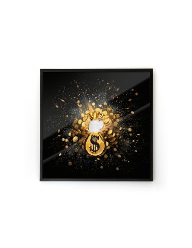 Money Bag Firework Pop Art Decorative Panel