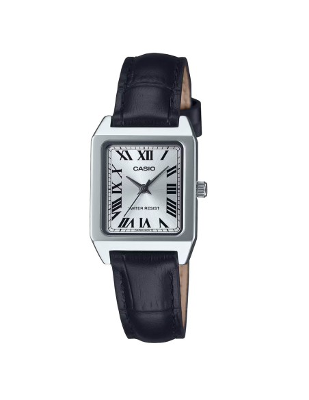 Casio Orologio da Polso Analogico da Donna Cassa Acciaio e Cinturino in vera Pelle Nero LTP-B150L-7B1EF