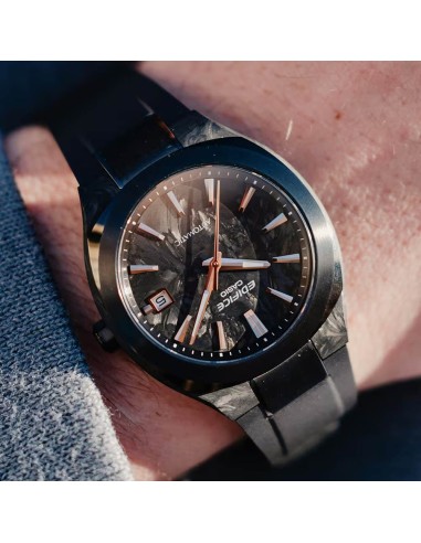 Casio Edifice Herren-Automatikuhr mit Schwarzem...