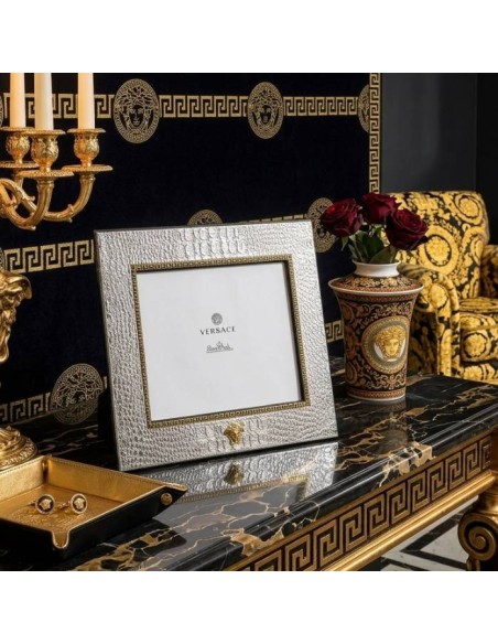 Versace Cornice Portafoto Crocodile con Medusa Oro 20x15 cm VHF3