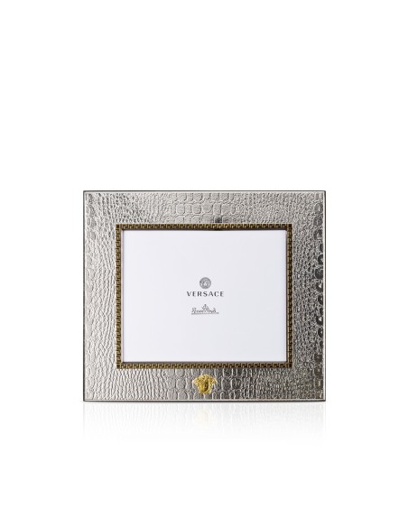 Versace Cornice Portafoto Orizzontale Crocodile con Medusa Oro 15x10 cm VHF3
