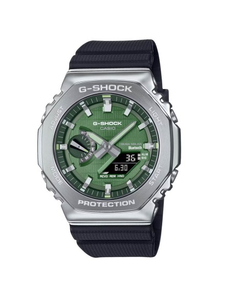 Casio G-Shock Unisex Digital Wristwatch Green Dial Black Strap GBM-2100A-1A3ER
