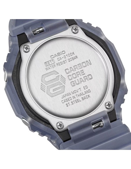 Casio G-Shock GA-2100GB-1AER Herren Uhr Glänzendes Schwarz mit Goldenem Zifferblatt