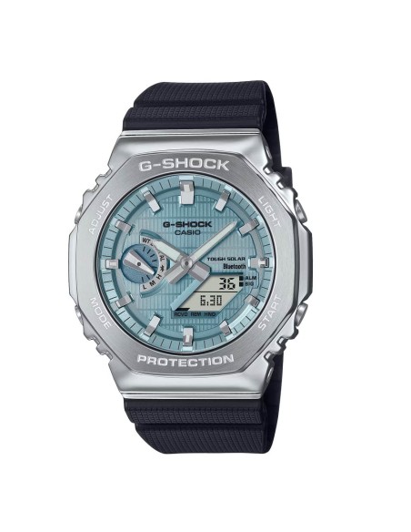 Casio G-Shock Unisex-Digitalarmbanduhr Blaues Zifferblatt Schwarzes Armband GBM-2100A-1A2ER