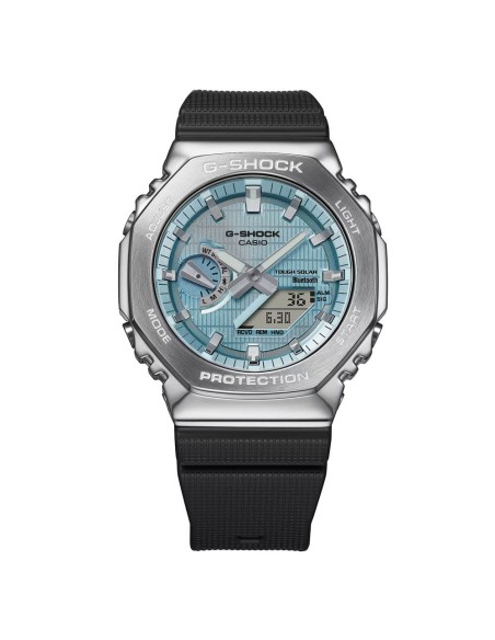 Casio G-Shock Unisex-Digitalarmbanduhr Blaues Zifferblatt Schwarzes Armband GBM-2100A-1A2ER