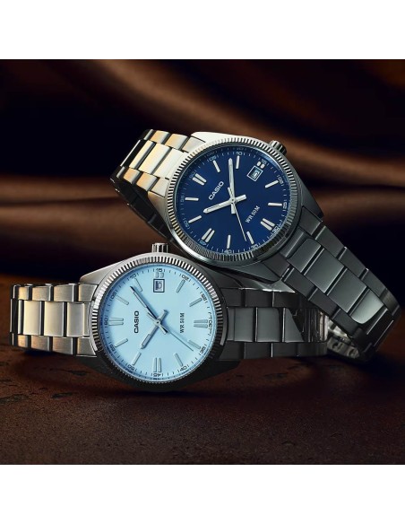 Casio Orologio da Polso Analogico da Uomo Timeless Collection Acciaio Quadrante Azzurro UTP-1302PD-2A2VEF