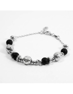 Bracciale Catena Donna in Argento 925 Rodiato con...