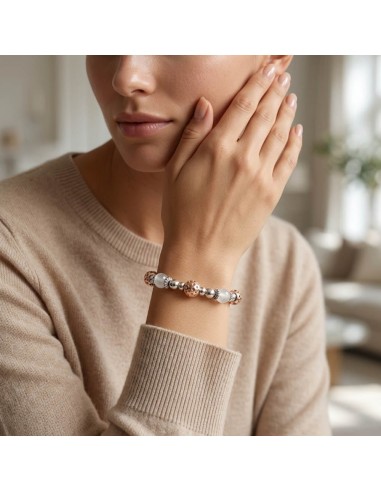 Bracciale Snake in Argento 925 Charms Ramati e...