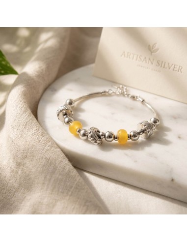 Bracciale in Argento 925 Charms Thai e Pietre...