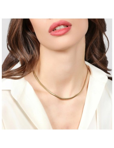 Collana in Argento 925 Dorato Catena Piatta...