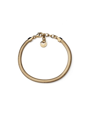Bracciale in Argento 925 Dorato Catena Piatta...