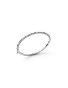 Bracciale Tennis Bangle Rigido in Argento 925 con Zirconi...