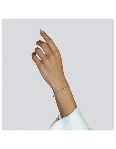925 Sterling Silver Bangle Tennis Bracelet with...