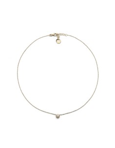 Collana Punto Luce in Argento 925 Dorato con Zircone...