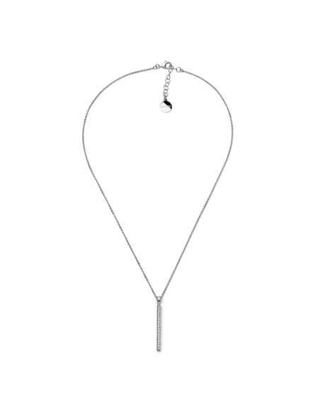 925 Sterling Silver Luxury Necklace with Bar Pendant Unoaerre