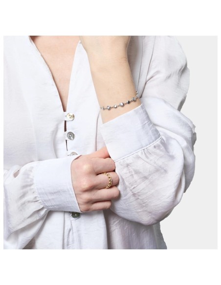 925 Sterling Silver Sparkle Bracelet with Cubic Zirconia 