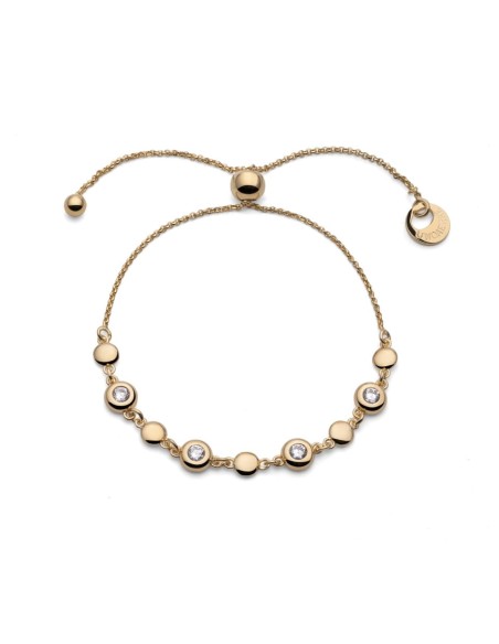 Gold Plated 925 Sterling Silver Sparkle Bracelet with Cubic Zirconia 