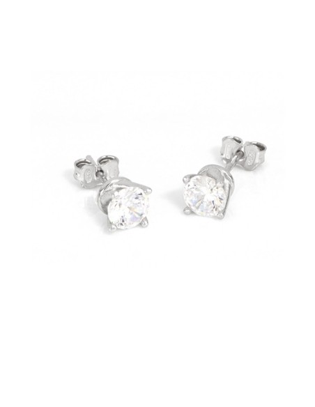 Orecchini Punto Luce in Argento 925 Rodiato e Cubic Zirconia Unoaerre