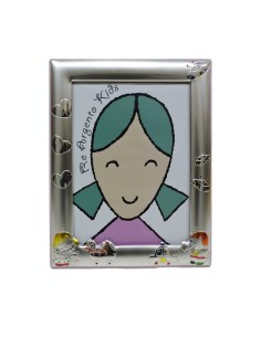 Cornice Portafoto Bambino Rosa Bimbi che Giocano cm 13x18...