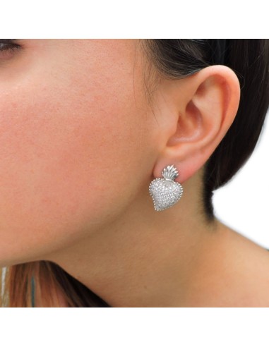 Holy Heart Earrings made of 925 Sterling Silver...