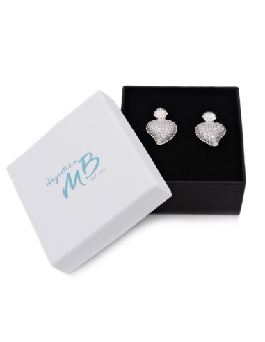Holy Heart Earrings made of 925 Sterling Silver...