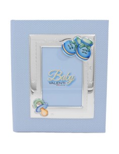 Blue Photo Album for Baby Boys with Pacifier and Shoes 2