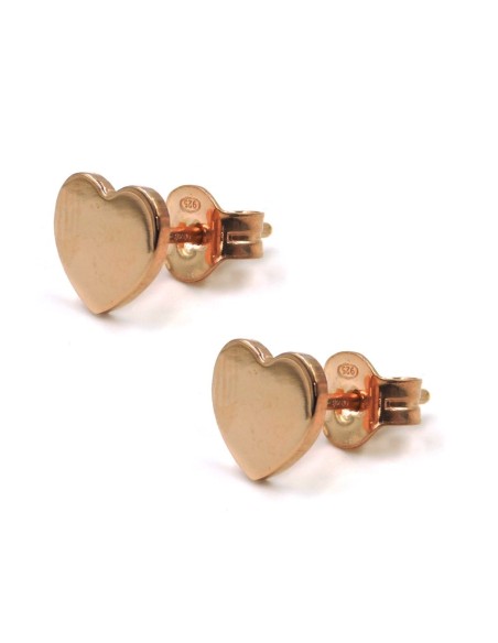 Orecchini Cuore in Argento 925 Placcato Oro Rosa