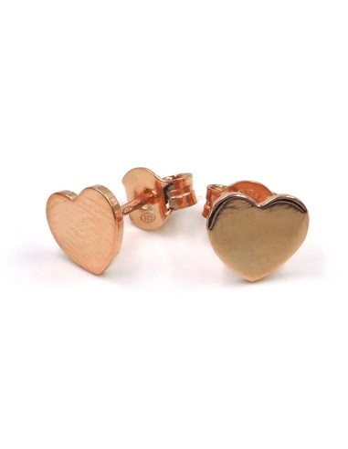 Orecchini Cuore in Argento 925 Placcato Oro Rosa