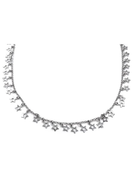 Bracciale Catena Donna in Argento 925 Rodiato con Ciondolo Doppio Cuore