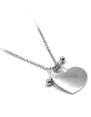 Heart Medal 925 Sterling Silver Necklace 