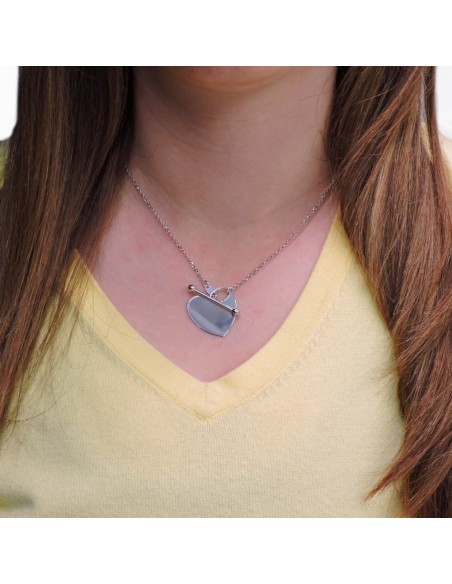 Heart Medal 925 Sterling Silver Necklace 
