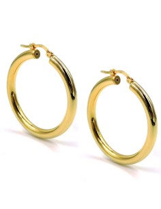  Gold Plated 925 Sterling Silver Thick Hoop Earrings...