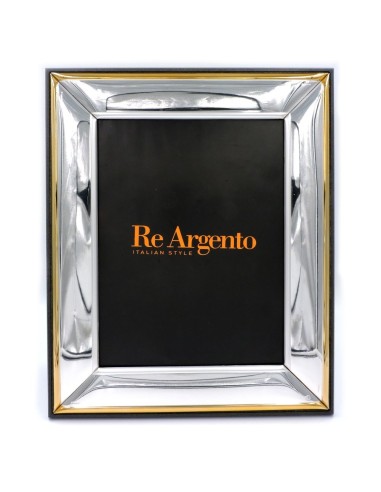Silver Picture Frame Glossy with Golden Edge cm...