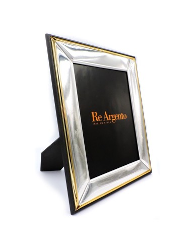 Silver Picture Frame Glossy with Golden Edge cm...
