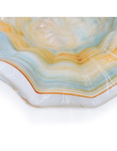 Vaso in Vetro di Murano Bianco Tide Iris...