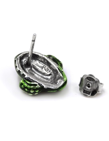 Orecchini Fiore in Argento 925 Con Zirconi...